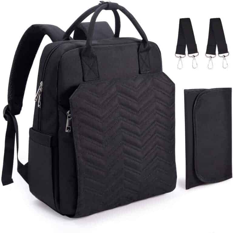 mochila negra con adaptador de cambiador