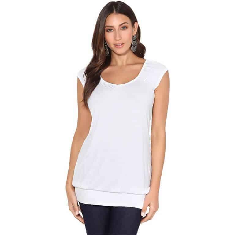 camiseta blanca y en otros colores para madres embarazadas