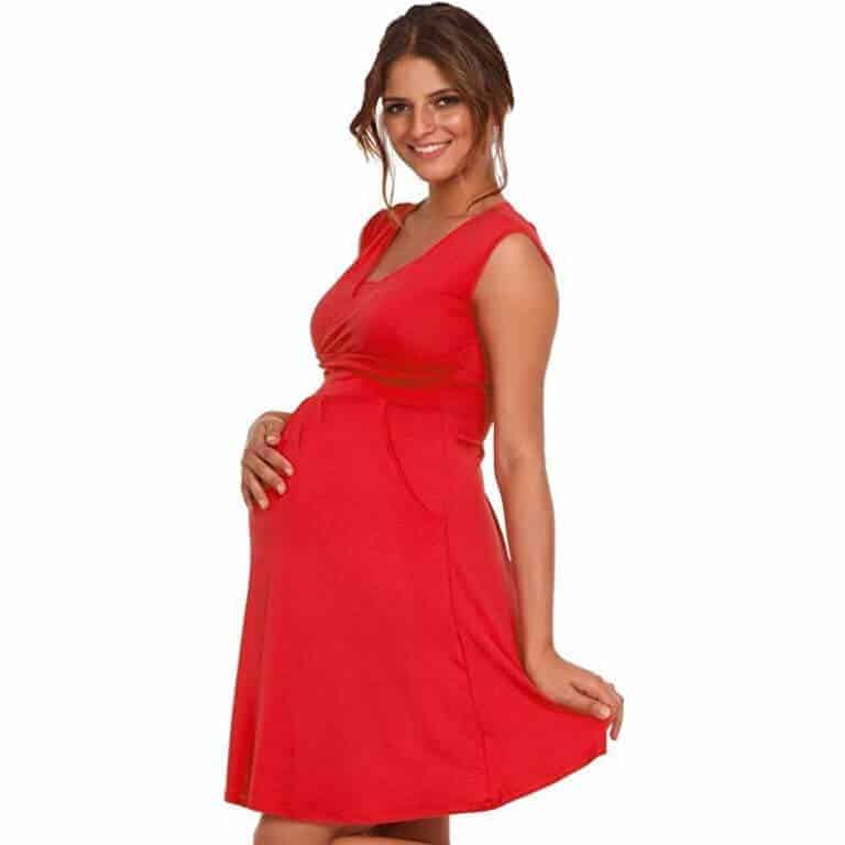 Vestido embarazada rojo